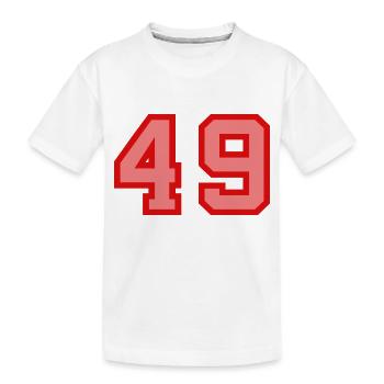 Cool Retro Retrostyle Numéro de maillot numéro de dos - T-shirt bio Premium Enfant - blanc - Devant