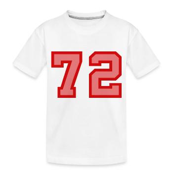 Cool Retro Retrostyle Numéro de maillot numéro de dos - T-shirt bio Premium Enfant - blanc - Devant