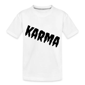 karma - Kinder Premium Bio T-Shirt - Weiß - Vorne