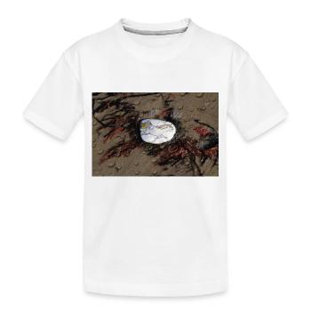 Einhorn umspült von Wasser - Kinder Premium Bio T-Shirt - Weiß - Vorne