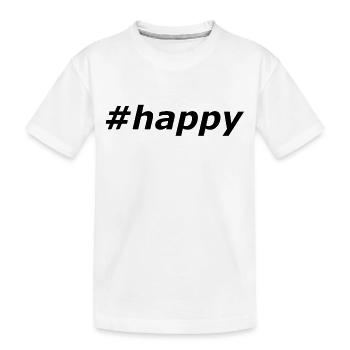 #happy - Kinder Premium Bio T-Shirt - Weiß - Vorne