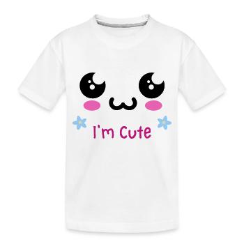 Cute Design - Kids' Premium Organic T-Shirt - white - Front