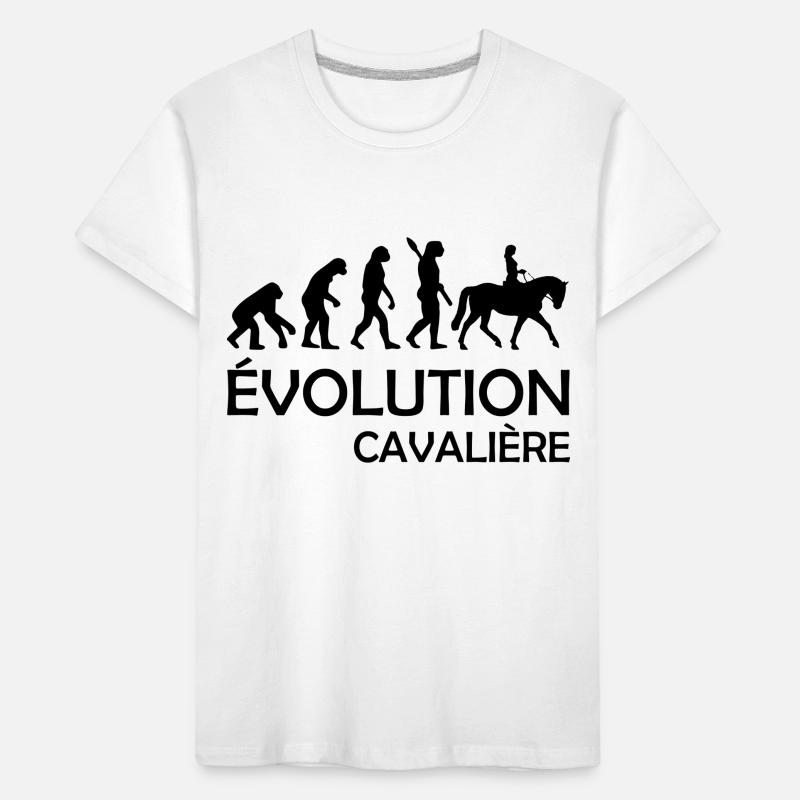 evolution cavaliere / humour cavalière T-shirt bio Premium Enfant