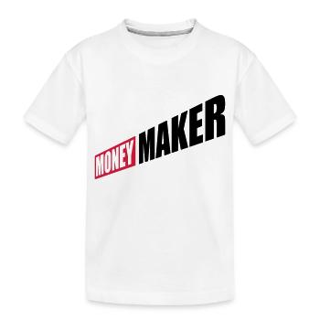 Unternehmer Money Maker Logo - Kinder Premium Bio T-Shirt - Weiß - Vorne