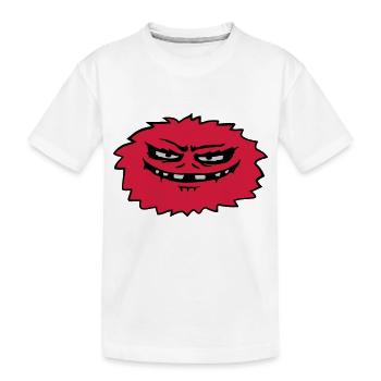 Haariges böses Monster Comic - Kinder Premium Bio T-Shirt - Weiß - Vorne