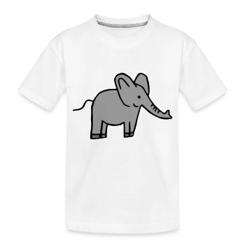 Éléphant - T-shirt bio Premium Enfant - blanc - Devant