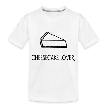 cheesecake cheesecake-lover cake - Kids' Premium Organic T-Shirt - white - Front
