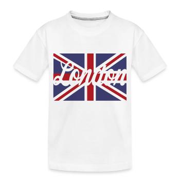 London - Kids' Premium Organic T-Shirt - white - Front