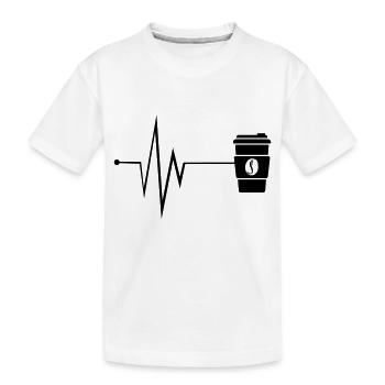 Kaffee Puls - Kinder Premium Bio T-Shirt - Weiß - Vorne