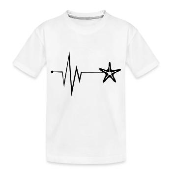 icône d’étoile de mer pulse - T-shirt bio Premium Enfant - blanc - Devant