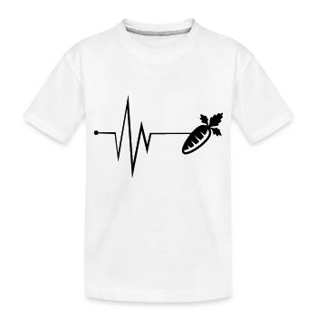 Karotte Puls - Kinder Premium Bio T-Shirt - Weiß - Vorne