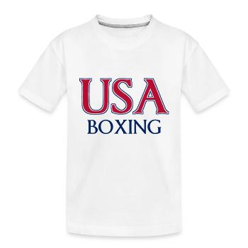 USA Boxing - National Colors - United States - Kids' Premium Organic T-Shirt - white - Front
