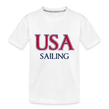 USA Sailing - Couleurs nationales - États-Unis - T-shirt bio Premium Enfant - blanc - Devant