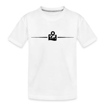 Weltkarte Linie symbol - Kinder Premium Bio T-Shirt - Weiß - Vorne