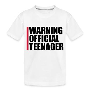 avertissement citation officielle d’adolescent - T-shirt bio Premium Enfant - blanc - Devant