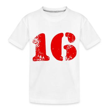16 Symbole numérique - T-shirt bio Premium Enfant - blanc - Devant