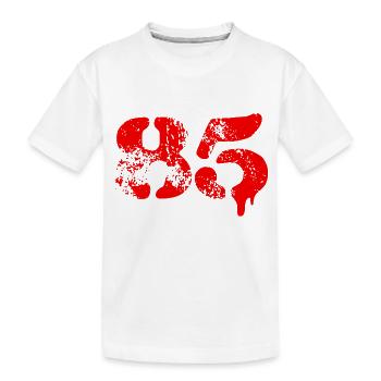 85 number symbol - Kids' Premium Organic T-Shirt - white - Front