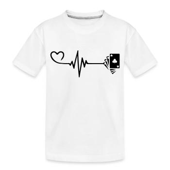 Card Poker Pulse Heart Love - T-shirt bio Premium Enfant - blanc - Devant