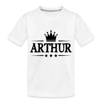 Arthur - Kinder Premium Bio T-Shirt - Weiß - Vorne