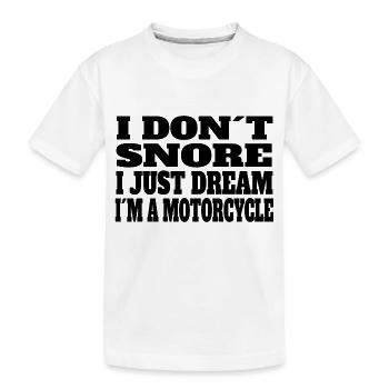 Moto Cyclomoteur Motocross Cadeau Motocycliste - T-shirt bio Premium Enfant - blanc - Devant