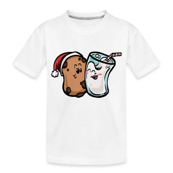 Cookie & Milk - Kids' Premium Organic T-Shirt - white - Front