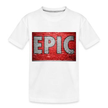 Graffiti épique sur un mur de briques - T-shirt bio Premium Enfant - blanc - Devant