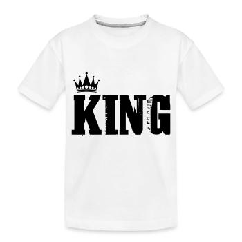 King - Kids' Premium Organic T-Shirt - white - Front