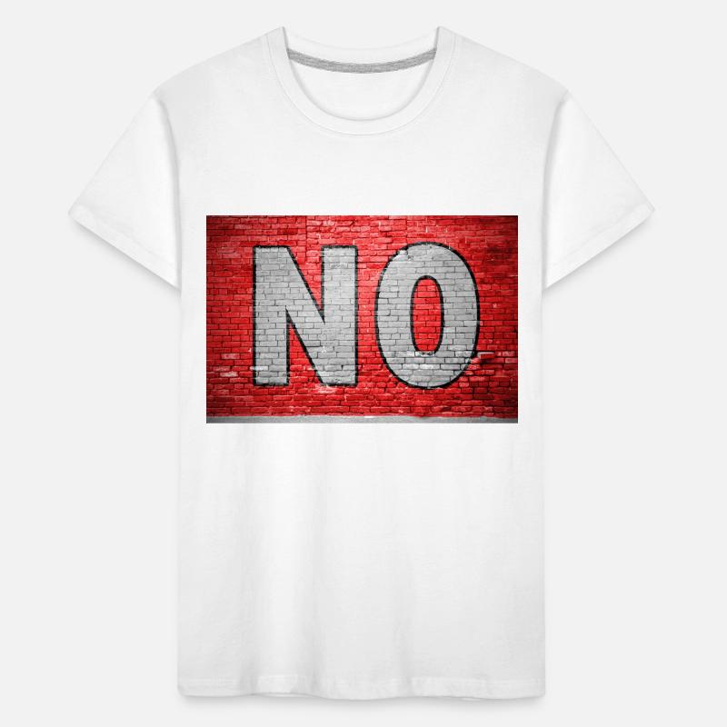 Pas de graffiti sur un mur de briques T-shirt bio Premium Enfant
