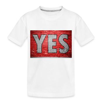 Oui Graffiti de mur de briques - T-shirt bio Premium Enfant - blanc - Devant