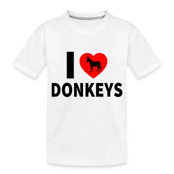 Donkey - Kids' Premium Organic T-Shirt - white - Front