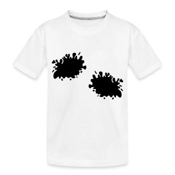 Kleckse - Kinder Premium Bio T-Shirt - Weiß - Vorne