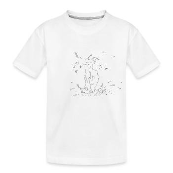 Synchro actions - Kinder Premium Bio T-Shirt - Weiß - Vorne