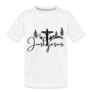 Just Jesus - Kinder Premium Bio T-Shirt - Weiß - Vorne