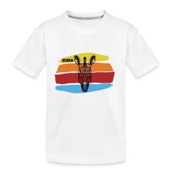 Zebra - Kids' Premium Organic T-Shirt - white - Front