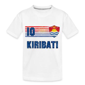 Kiribati Football Team - Kids' Premium Organic T-Shirt - white - Front