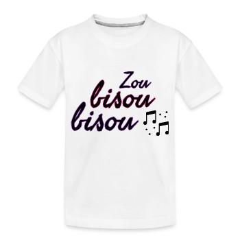 Zou bisou bisou. Fan de Gillian Hills. Bisous - T-shirt bio Premium Enfant - blanc - Devant