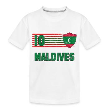 Équipe des Maldives de football - T-shirt bio Premium Enfant - blanc - Devant