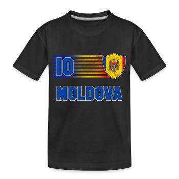 Moldova Football Team - Kids' Premium Organic T-Shirt - black - Front