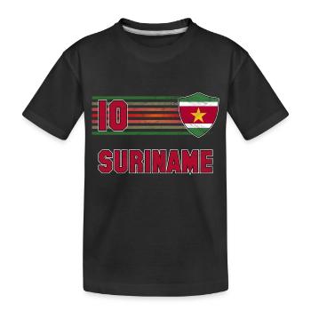 Suriname Football Team - Kids' Premium Organic T-Shirt - black - Front
