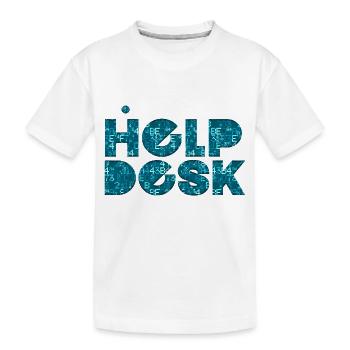 Helpdesk IT-Support-Geek Computer-Computer-Geek - Kinder Premium Bio T-Shirt - Weiß - Vorne
