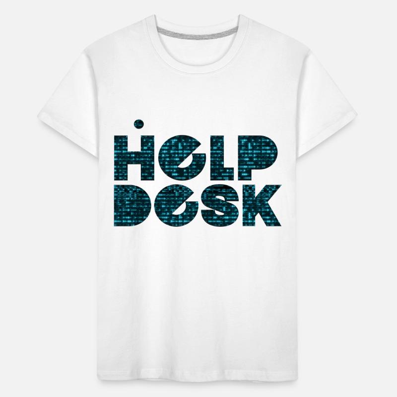 helpdesk IT support geek computer computer geek Kids' Premium Organic T-Shirt