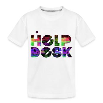 Helpdesk IT-Support-Geek Computer-Computer-Geek - Kinder Premium Bio T-Shirt - Weiß - Vorne