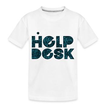 Helpdesk IT-Support-Geek Computer-Computer-Geek - Kinder Premium Bio T-Shirt - Weiß - Vorne