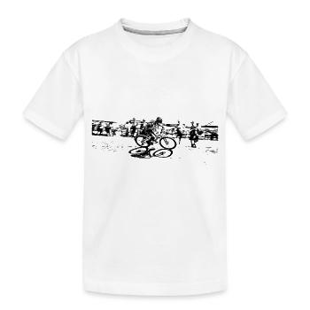 vtt mtb downhill - T-shirt bio Premium Enfant - blanc - Devant