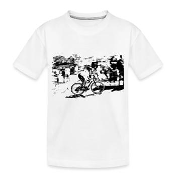 vtt mtb downhill - T-shirt bio Premium Enfant - blanc - Devant