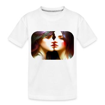 Zwei Mädchen zusammen - Kinder Premium Bio T-Shirt - Weiß - Vorne