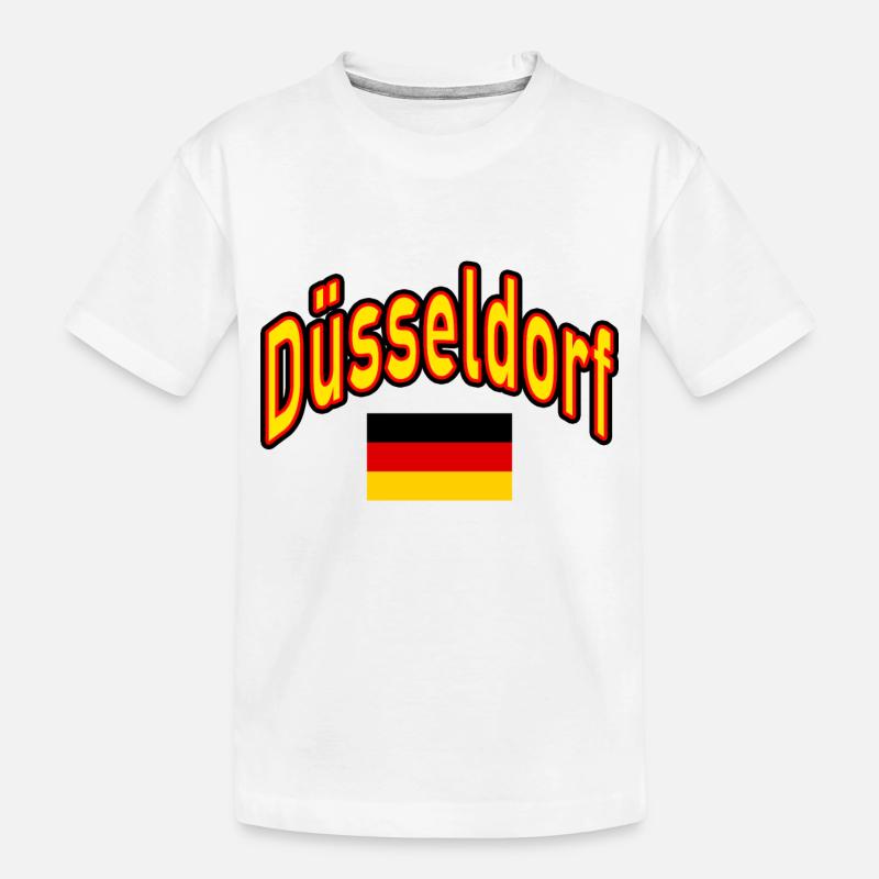 Düsseldorf drapeau de l’Allemagne - T-shirt bio Premium Enfant - blanc