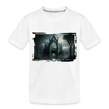 Château dans la nuit - style gothique - T-shirt bio Premium Enfant - blanc - Devant