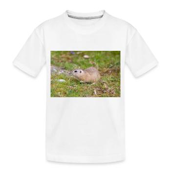 European ground squirrel also souslik Ziesel - Kids' Premium Organic T-Shirt - white - Front
