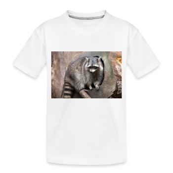 Raton laveur nord-américain (en allemand Waschbär) - T-shirt bio Premium Enfant - blanc - Devant